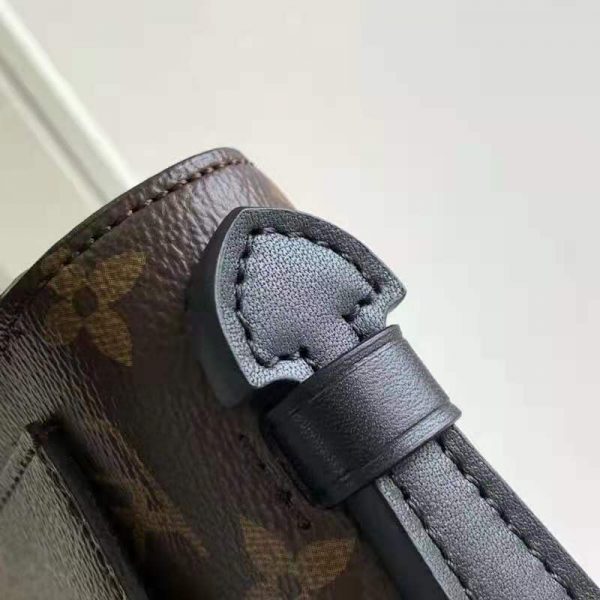 Louis Vuitton LV Unisex S Lock Sling Bag Brown Monogram Macassar Coated Canvas Epi Leather (6)