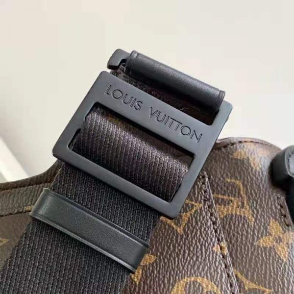 Louis Vuitton LV Unisex S Lock Sling Bag Monogram Macassar Coated Canvas Epi Leather (4)