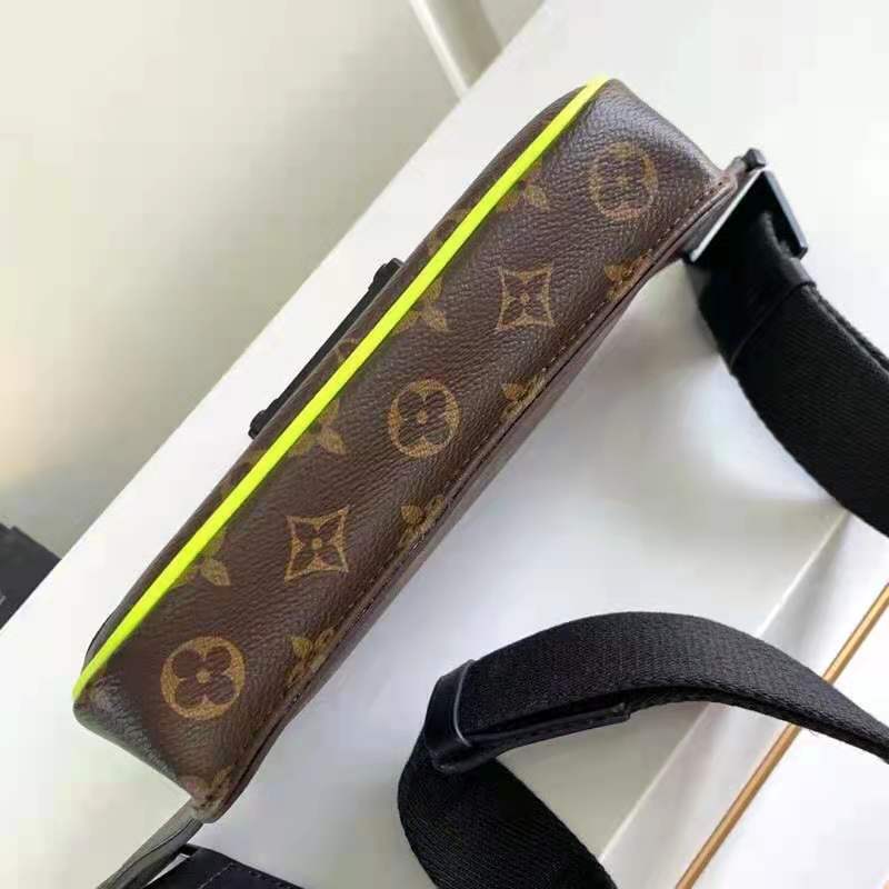 LV LV Unisex S Lock Sling Bag Brown Monogram Macassar Coated Canvas Epi  Leather in 2023