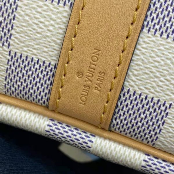 Louis Vuitton LV Unisex Speedy 30 Bandoulière Blue Damier Azur Coated Canvas (1)