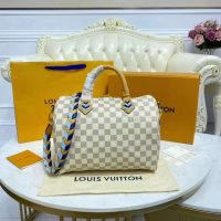 Louis Vuitton LV Unisex Speedy 30 Bandoulière Blue Damier Azur Coated Canvas (2)