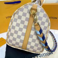 Louis Vuitton LV Unisex Speedy 30 Bandoulière Blue Damier Azur Coated Canvas (2)