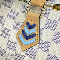 Louis Vuitton LV Unisex Speedy 30 Bandoulière Blue Damier Azur Coated Canvas (2)