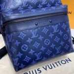 Louis Vuitton LV Unisex Sprinter Backpack Navy Blue Monogram Shadow Cowhide Leather - immagine 11
