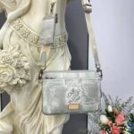 Louis Vuitton LV Unisex Trio Messenger Stone Gray Damier Salt Canvas Cowhide Leather - immagine 2