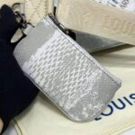 Louis Vuitton LV Unisex Trio Messenger Stone Gray Damier Salt Canvas Cowhide Leather - immagine 14