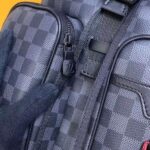 Louis Vuitton LV Unisex Utility Backpack Damier Graphite Coated Canvas Cowhide Leather - Bild 9