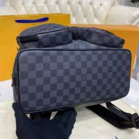 Louis Vuitton LV Unisex Utility Backpack Damier Graphite Coated Canvas Cowhide Leather