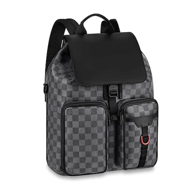 Louis Vuitton LV Unisex Utility Backpack Damier Graphite Coated Canvas  Cowhide Leather - LULUX