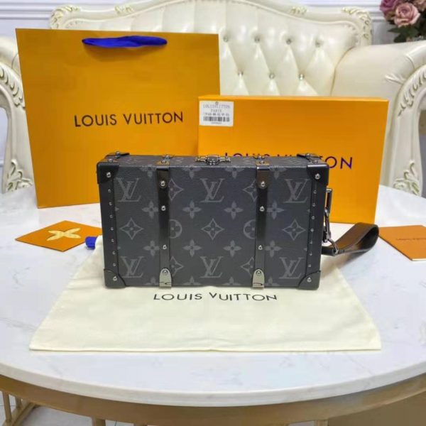 Louis Vuitton LV Unisex Wallet Trunk Grey Monogram Coated Canvas Cowhide Leather (10)
