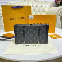Louis Vuitton LV Unisex Wallet Trunk Grey Monogram Coated Canvas Cowhide Leather