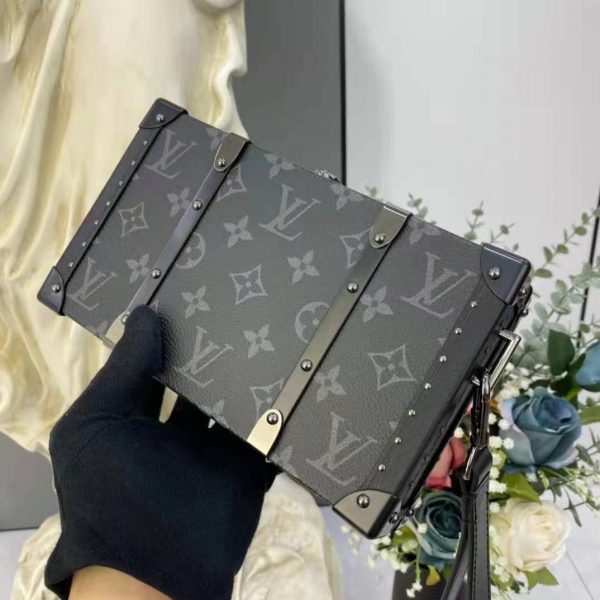Louis Vuitton LV Unisex Wallet Trunk Grey Monogram Coated Canvas Cowhide Leather (4)