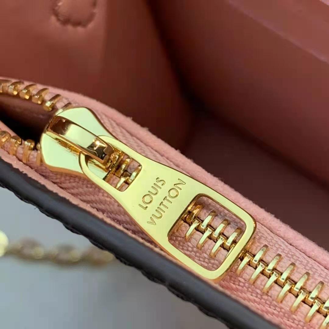 LV LV Women Croisette Chain Wallet Magnolia Pink Damier Ebene