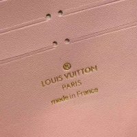 Louis Vuitton LV Women Croisette Chain Wallet Magnolia Pink Damier Ebene Coated Canvas