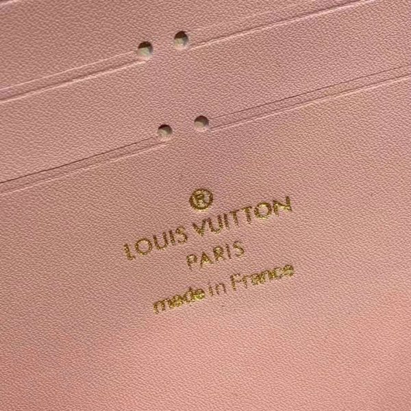 Louis Vuitton LV Women Croisette Chain Wallet Magnolia Pink Damier Ebene Coated Canvas (3)