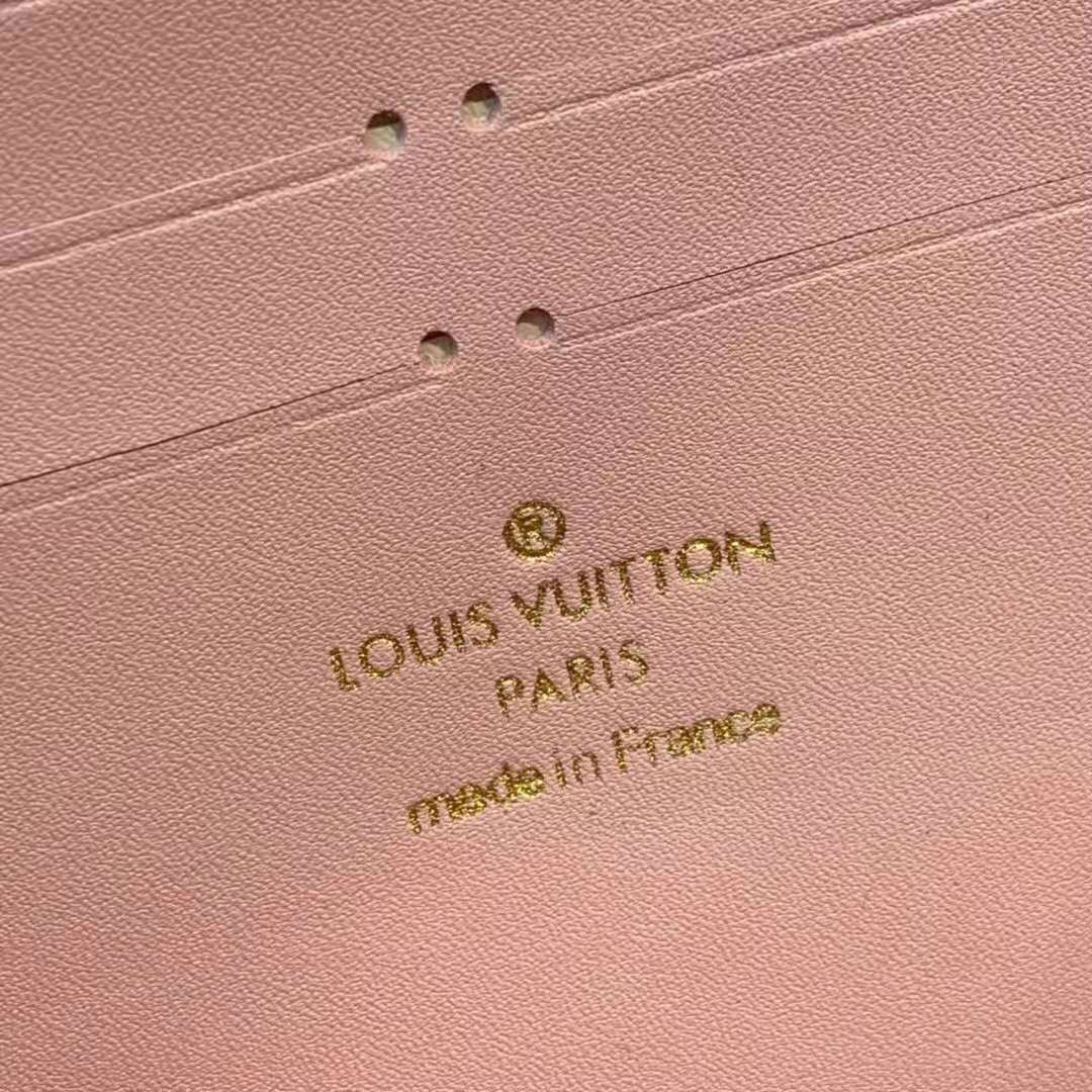 LV LV Women Croisette Chain Wallet Magnolia Pink Damier Ebene Coated Canvas  in 2023