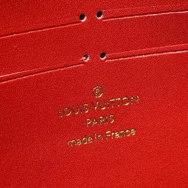 Louis Vuitton LV Women Croisette Chain Wallet Scarlet Red Damier Ebene Coated Canvas (4)