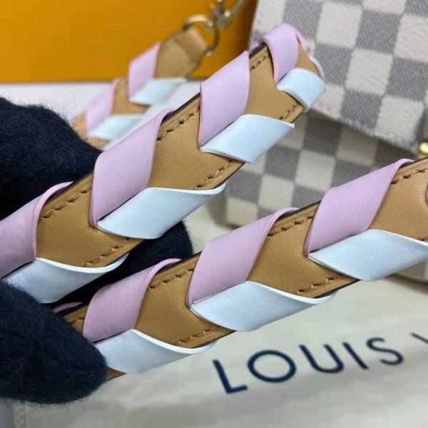 Louis Vuitton LV Women Croisette Hand bag Pink Damier Azur Coated Canvas (1)
