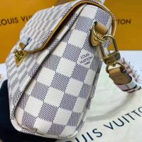 Louis Vuitton LV Women Croisette Hand bag Pink Damier Azur Coated Canvas