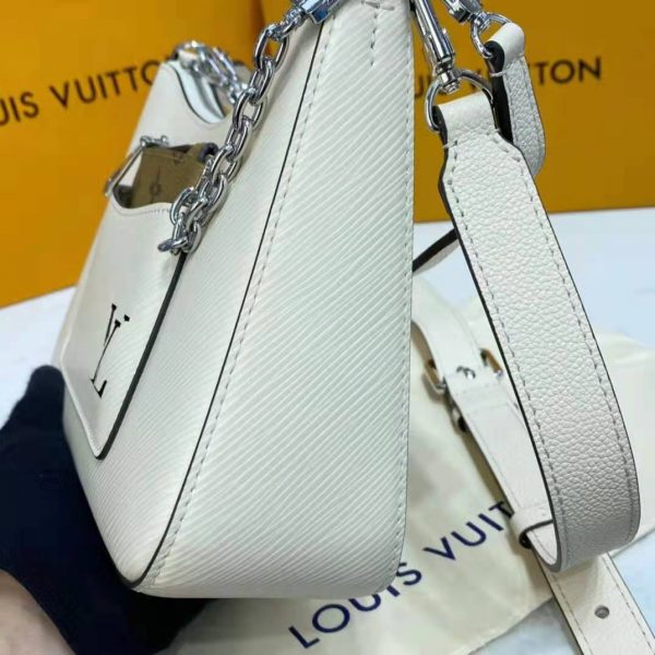 Louis Vuitton LV Women Marelle Handbag Beige Epi Grained Cowhide Leather Canvas (10)