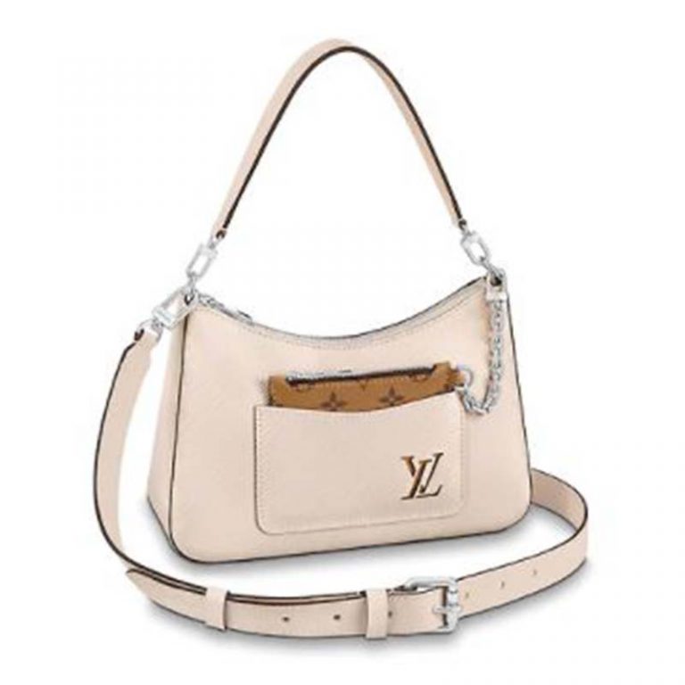 Louis Vuitton LV Women Marelle Handbag Beige Epi Grained Cowhide