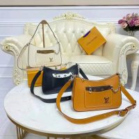 Louis Vuitton LV Women Marelle Handbag Beige Epi Grained Cowhide Leather Canvas