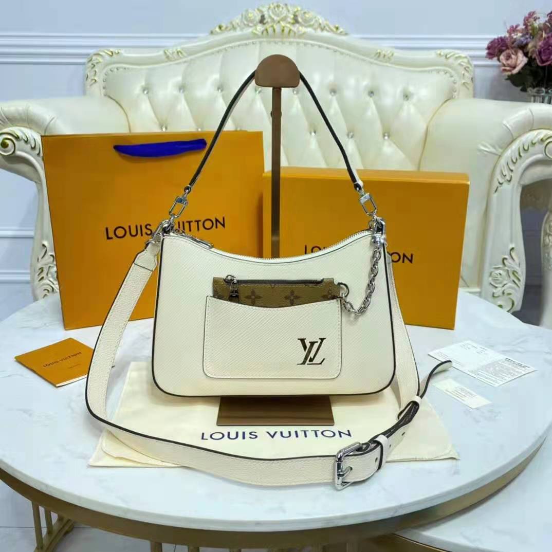 Marelle cloth handbag Louis Vuitton Beige in Cloth - 33556467