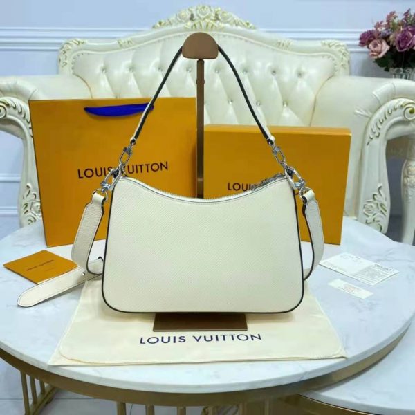 Louis Vuitton LV Women Marelle Handbag Beige Epi Grained Cowhide Leather Canvas (8)