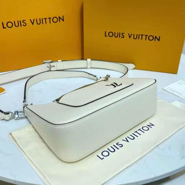 Louis Vuitton LV Women Marelle Handbag Beige Epi Grained Cowhide Leather Canvas (9)