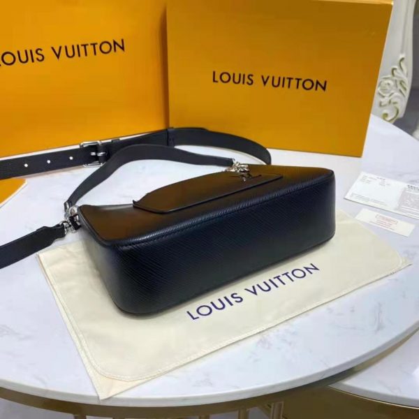 Louis Vuitton LV Women Marelle Handbag Black Epi Grained Cowhide Leather Canvas (14)