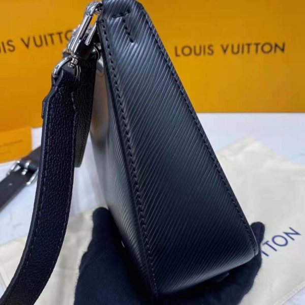 Louis Vuitton LV Women Marelle Handbag Black Epi Grained Cowhide Leather Canvas (15)