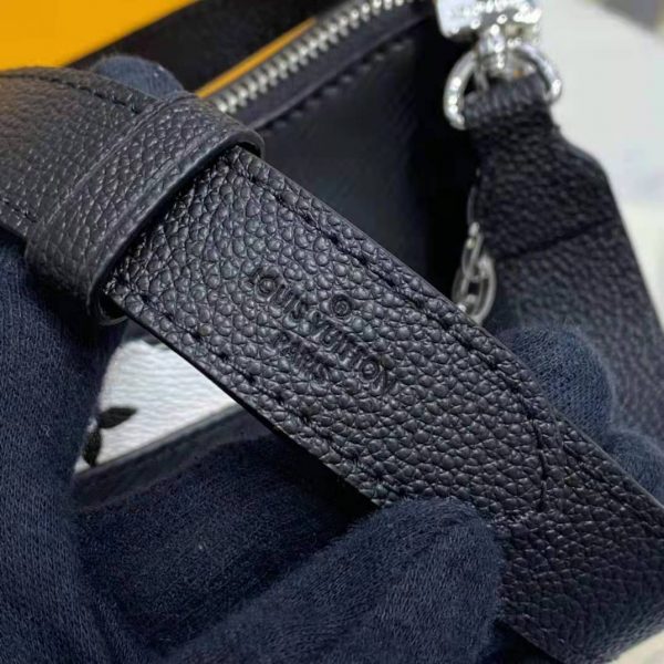Louis Vuitton LV Women Marelle Handbag Black Epi Grained Cowhide Leather Canvas (18)