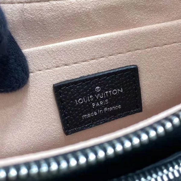 Louis Vuitton LV Women Marelle Handbag Black Epi Grained Cowhide Leather Canvas (9)