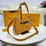 Louis Vuitton LV Women Marelle Handbag Honey Gold Epi Grained Cowhide Leather Canvas – Bild 6