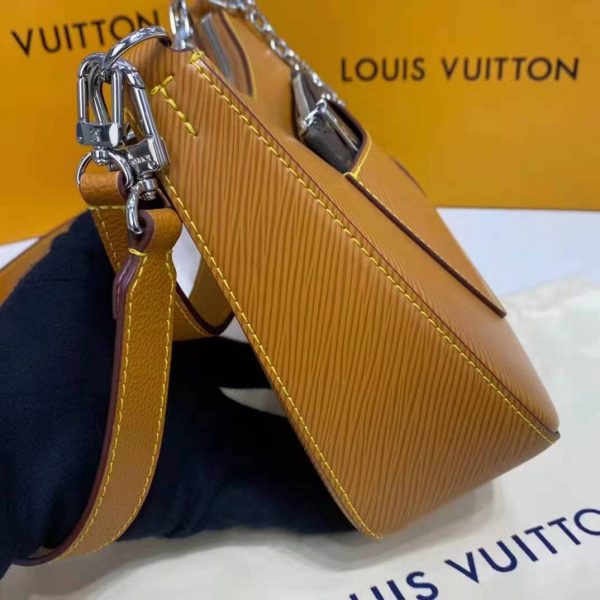 Louis Vuitton LV Women Marelle Handbag Honey Gold Epi Grained Cowhide Leather Canvas (9)