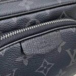 Louis Vuitton LV Men Outdoor Pouch Taigarama Noir Black Coated Canvas Cowhide Leather - Image 11