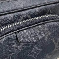 Louis Vuitton LV Women Outdoor Pouch Taigarama Noir Black Coated Canvas Cowhide Leather (2)