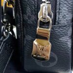 Louis Vuitton LV Men Outdoor Pouch Taigarama Noir Black Coated Canvas Cowhide Leather - Image 13