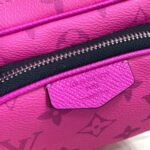 Louis Vuitton LV Women Outdoor Pouch Taigarama Pink Rose Coated Canvas Cowhide Leather - Image 15