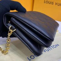 Louis Vuitton LV Women Pochette Coussin Black Monogram Embossed Lambskin