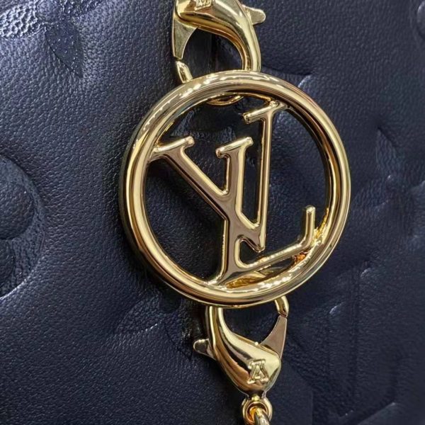 Louis Vuitton LV Women Pochette Coussin Black Monogram Embossed Lambskin (16)