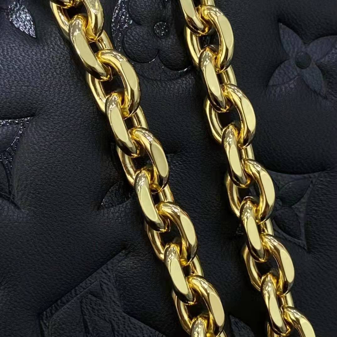 Louis Vuitton LV Women Pochette Coussin Black Monogram Embossed ...