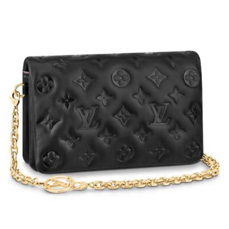 Louis Vuitton Beltbag Coussin Cruise 22 Monogram Embossed Black in Lambskin  Leather with Gold-tone - US