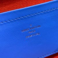 Louis Vuitton LV Women Pochette Coussin Blue Monogram Embossed Lambskin