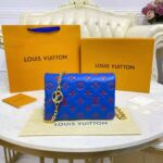 Louis Vuitton LV Women Pochette Coussin Blue Monogram Embossed Lambskin - Image 5