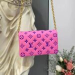 Louis Vuitton LV Women Pochette Coussin Pink Monogram Embossed Lambskin - Image 3