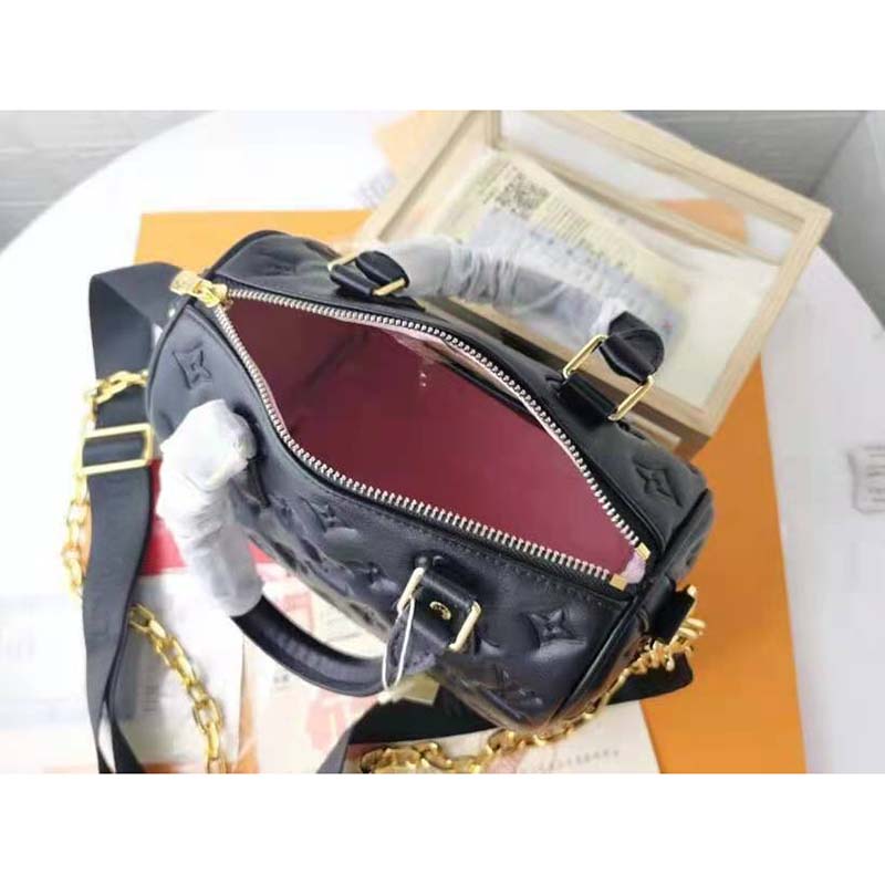 Louis Vuitton LV Women Speedy Bandoulière 22 Handbag Black