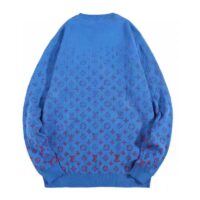 Louis Vuitton Men LVSE Monogram Degrade Crewneck Cotton Gradient Monogram Blue (1)