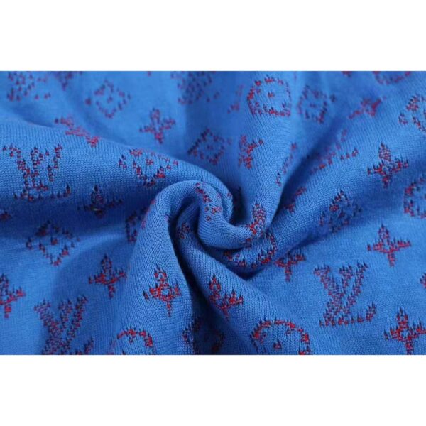 Louis Vuitton Men LVSE Monogram Degrade Crewneck Cotton Gradient Monogram Blue (3)
