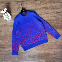 Louis Vuitton Men LVSE Monogram Degrade Crewneck Cotton Gradient Monogram Blue